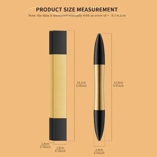 2 in 1 Magic Eyebrow Pencil, 3D Microblading Eyebrow Tattoo Pencil 4 Fork Tip with Eyeliner, Multifunction Double Head Contouring Pen Waterproof Makeup Tools for Natural Eyebrow Makeup (Black)
