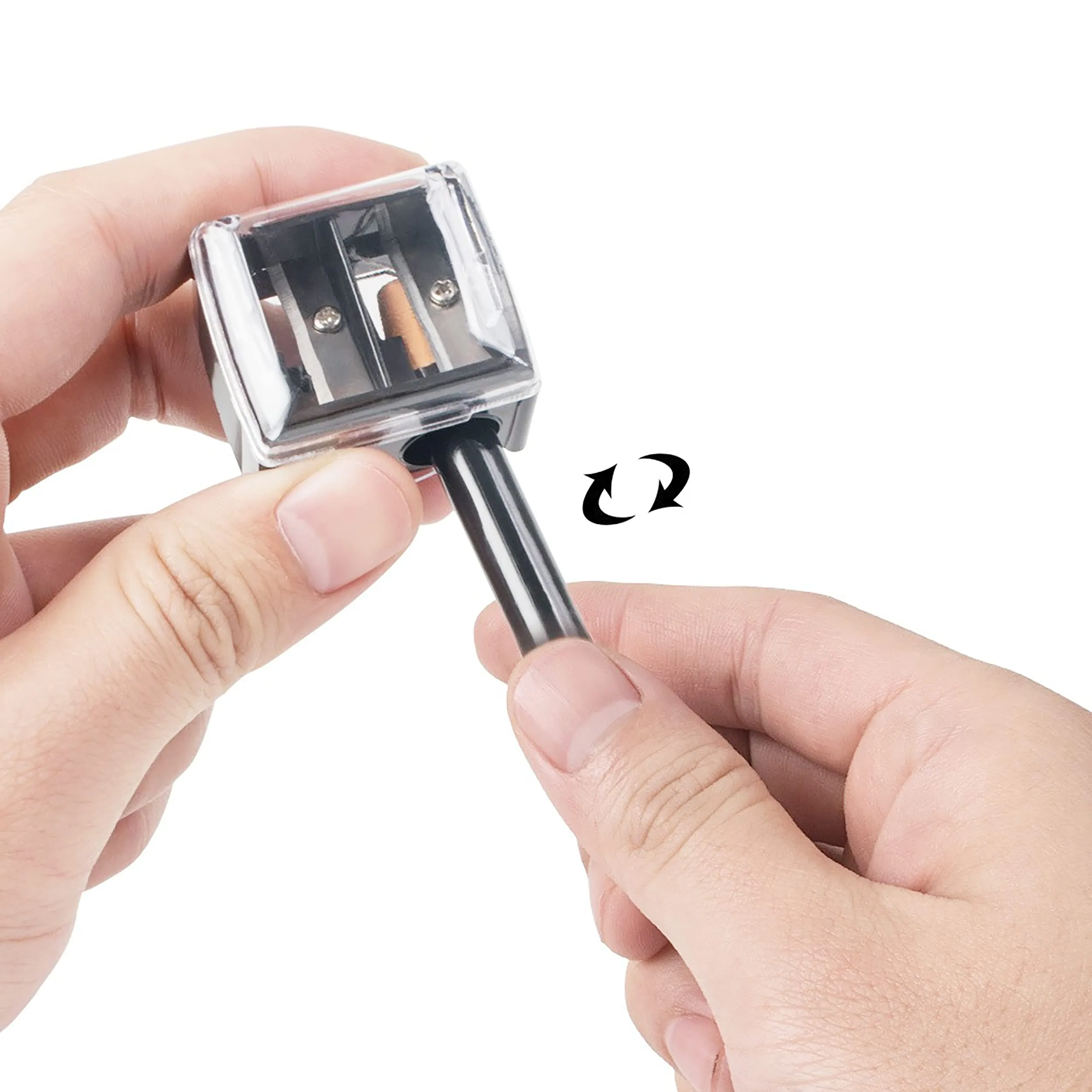 5 Pack Make up Pencil Sharpener 2 Holes Dual Pencil Sharpener Professional Multi-Sized Eyebrow Pencil Sharpener Cosmetic Pencil Sharpener for Lip Liner,Eyebrow Pencil,Eyeliner Pencils