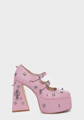 Devil Blushes Platform Heels