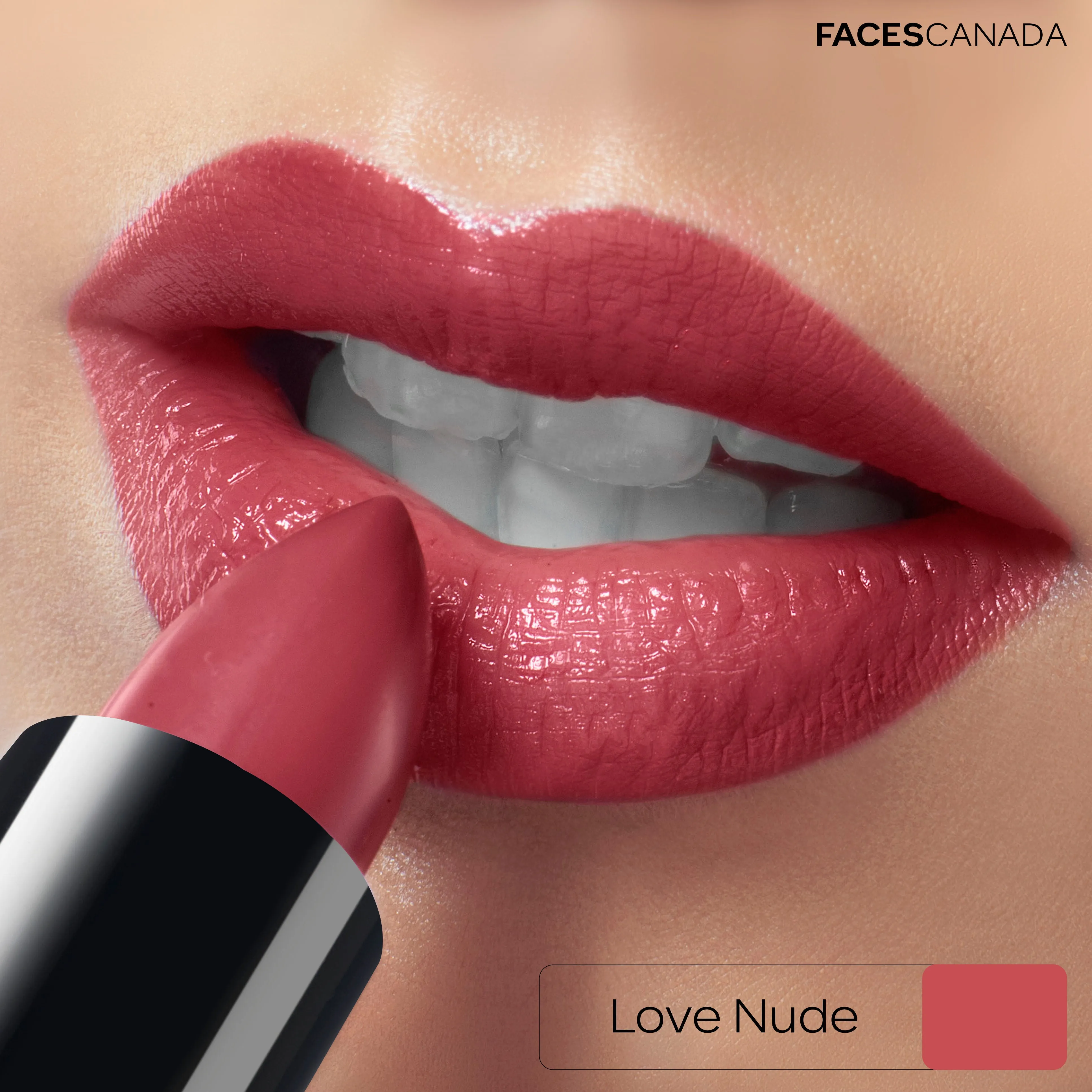 Faces Canada Weightless Creme Lipstick |Jojoba & Almond Oil | Highly pigmented | Smooth One Stroke Color | Keeps Lips Moisturized | Love Nude 4g