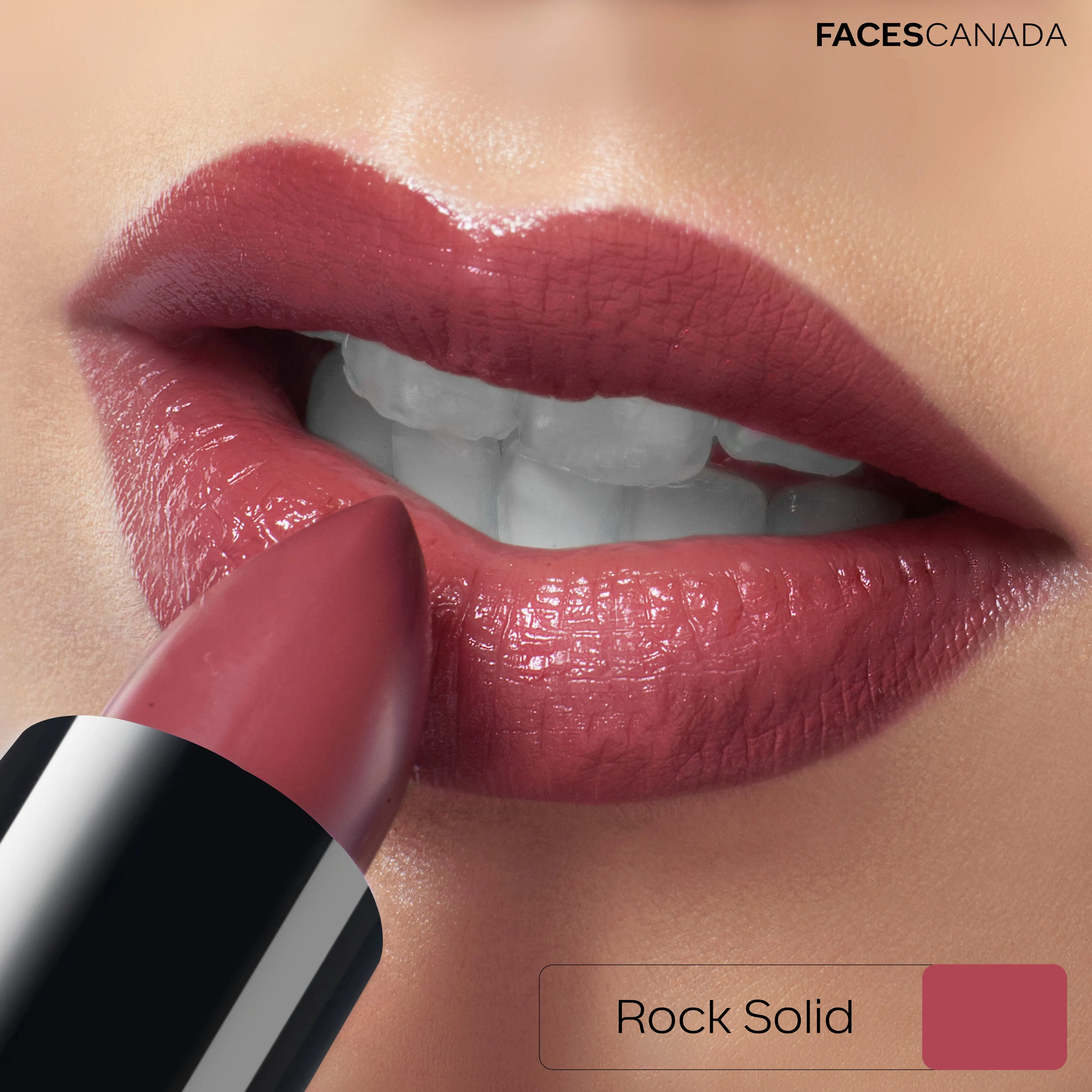 Faces Canada Weightless Creme Lipstick |Jojoba & Almond Oil | Highly pigmented | Smooth One Stroke Color | Keeps Lips Moisturized |Rock Solid 4g