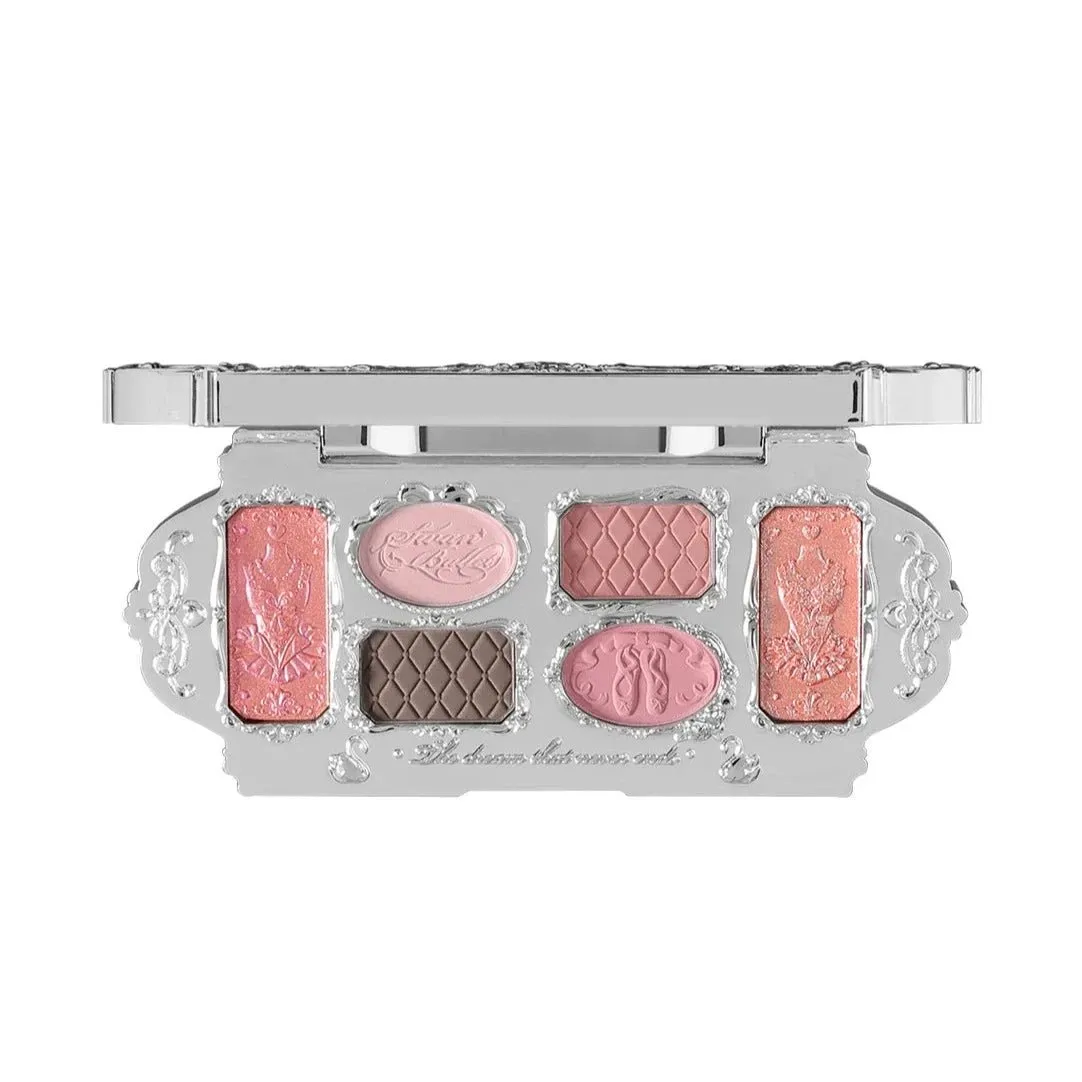 Flower Knows Swan Ballet Series Six Color Eyeshadow 03 Pink Swan
