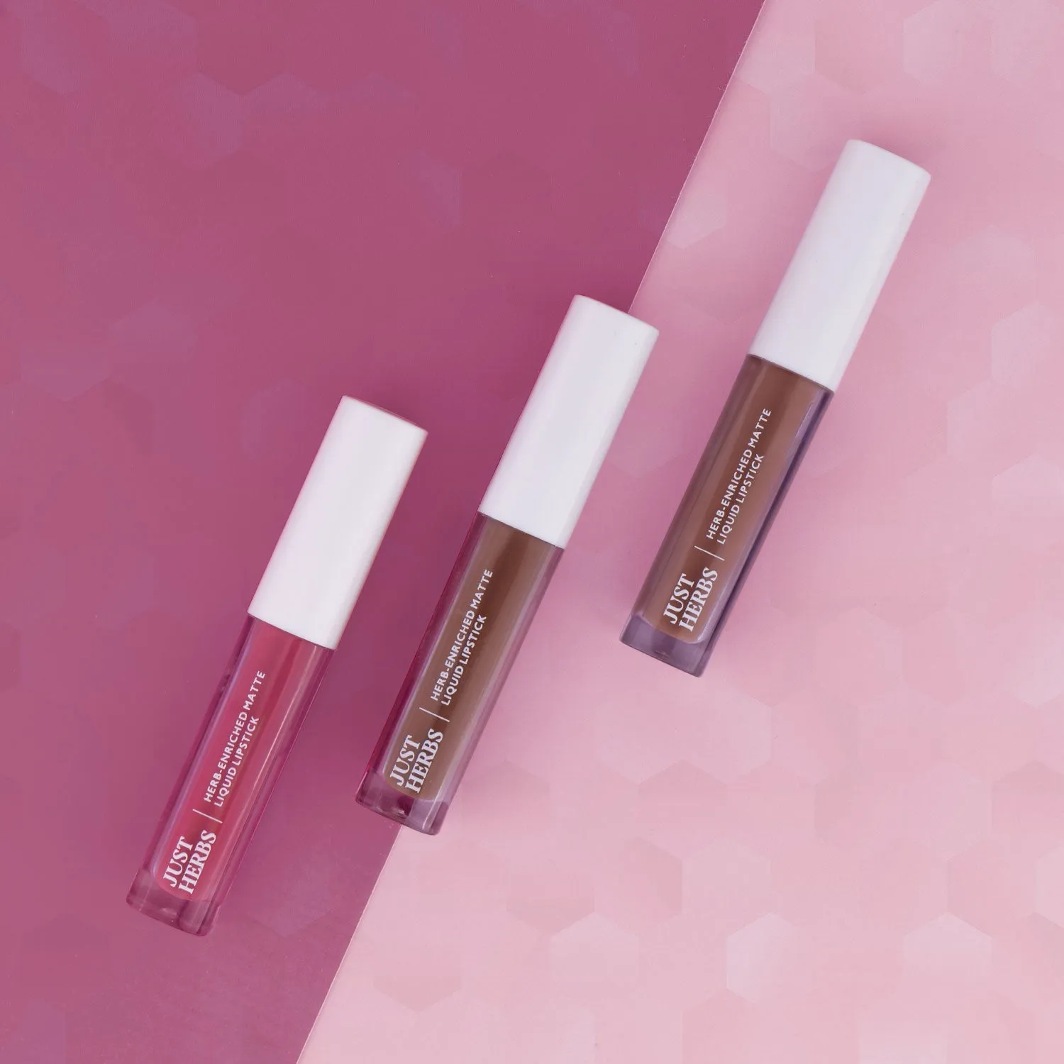 Full-Size Herb Enriched Matte Liquid Lipstick Kit - Set of 3