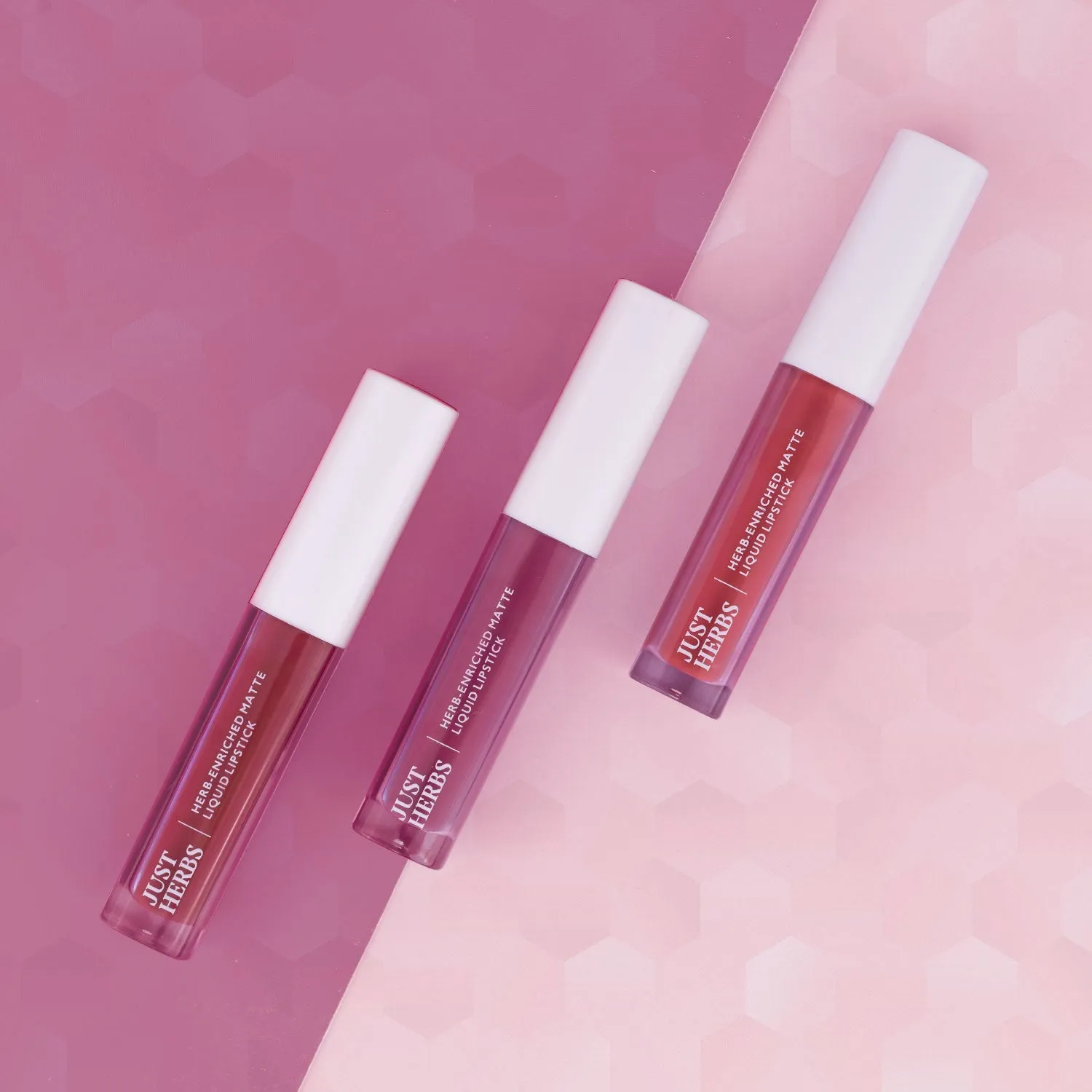 Full-Size Herb Enriched Matte Liquid Lipstick Kit - Set of 3