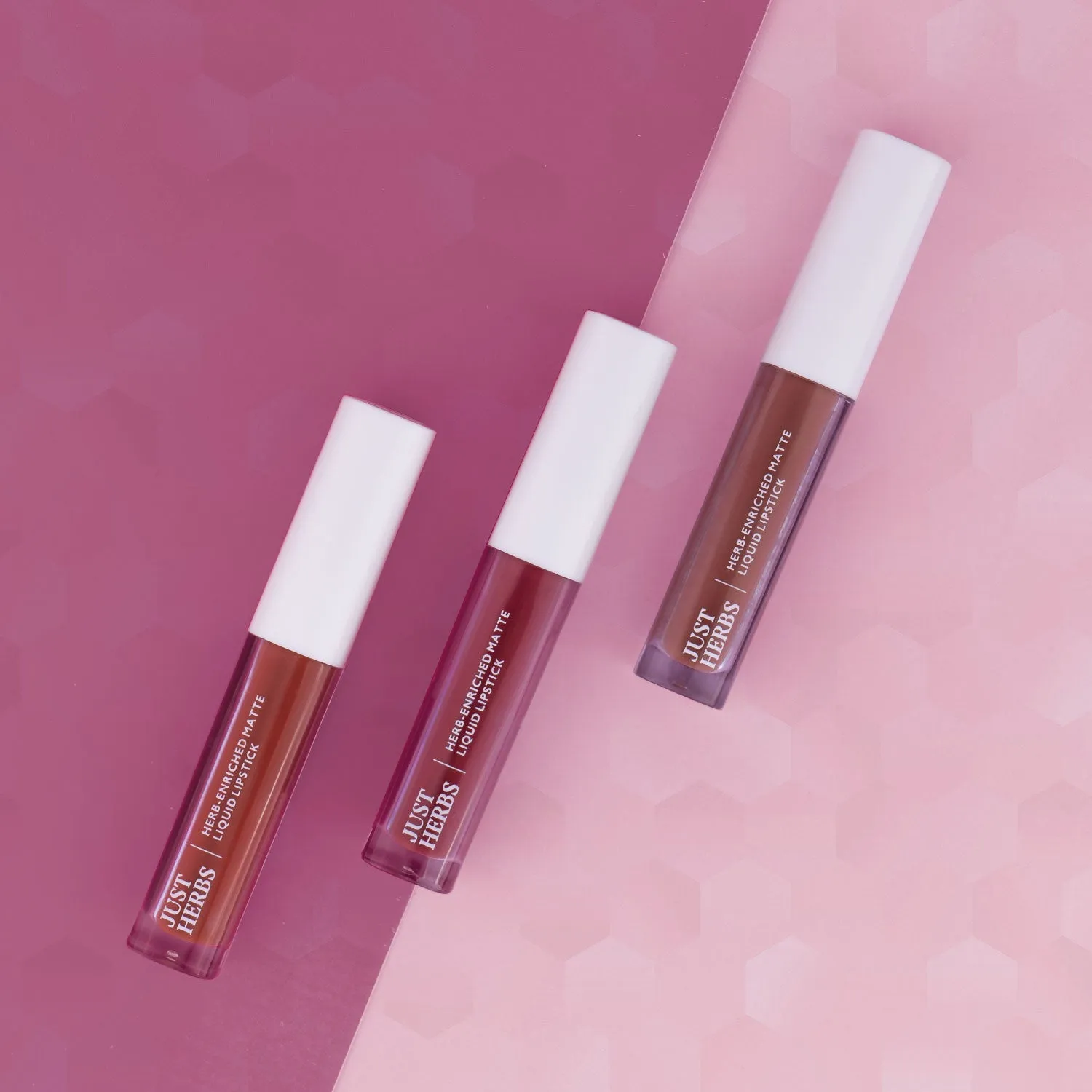 Full-Size Herb Enriched Matte Liquid Lipstick Kit - Set of 3