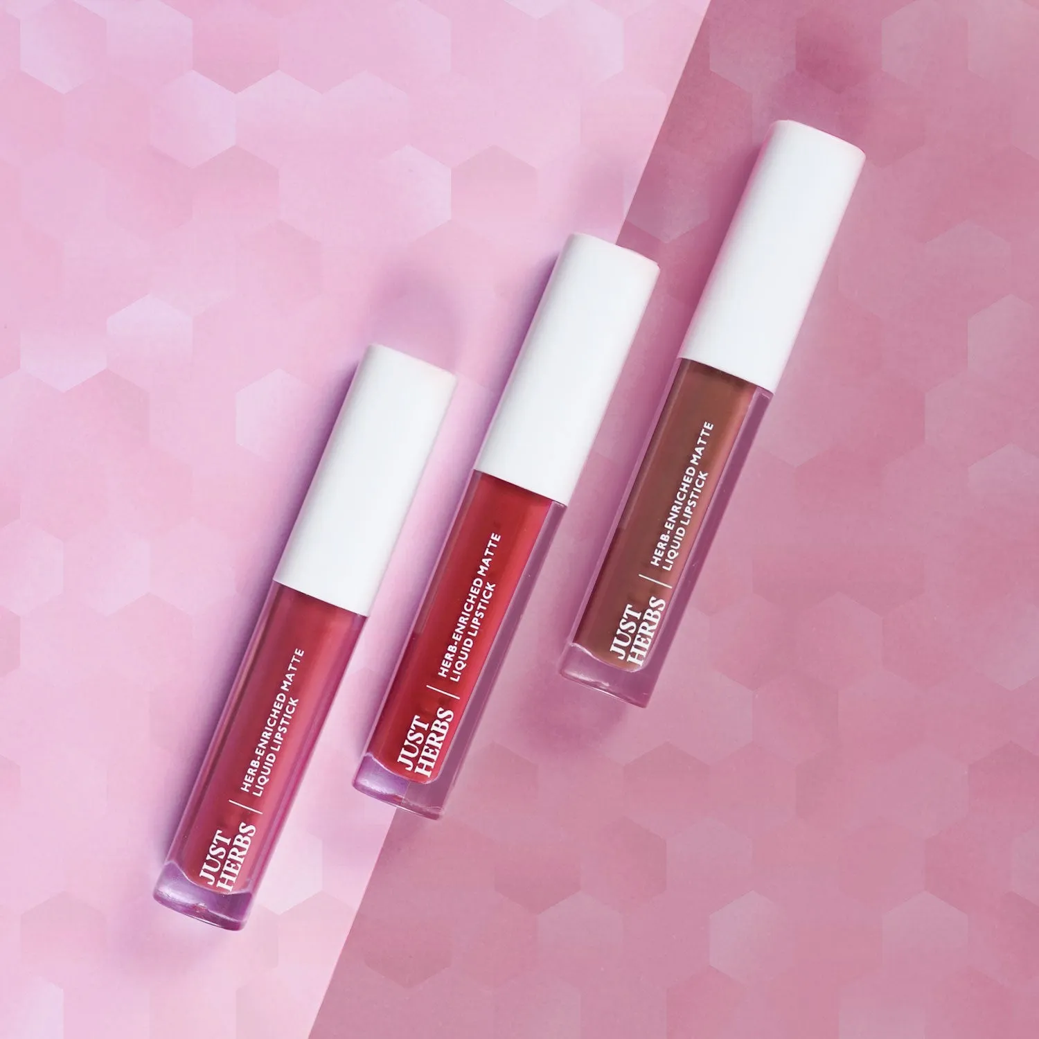 Full-Size Herb Enriched Matte Liquid Lipstick Kit - Set of 3
