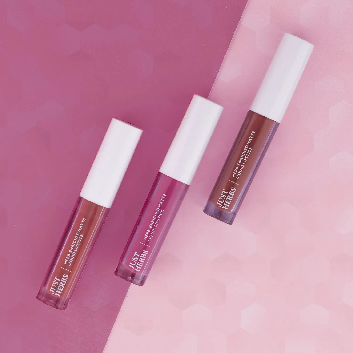 Full-Size Herb Enriched Matte Liquid Lipstick Kit - Set of 3