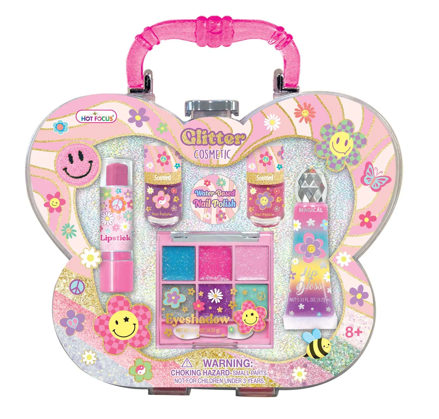 Groovy Flower Glitter Cosmetic