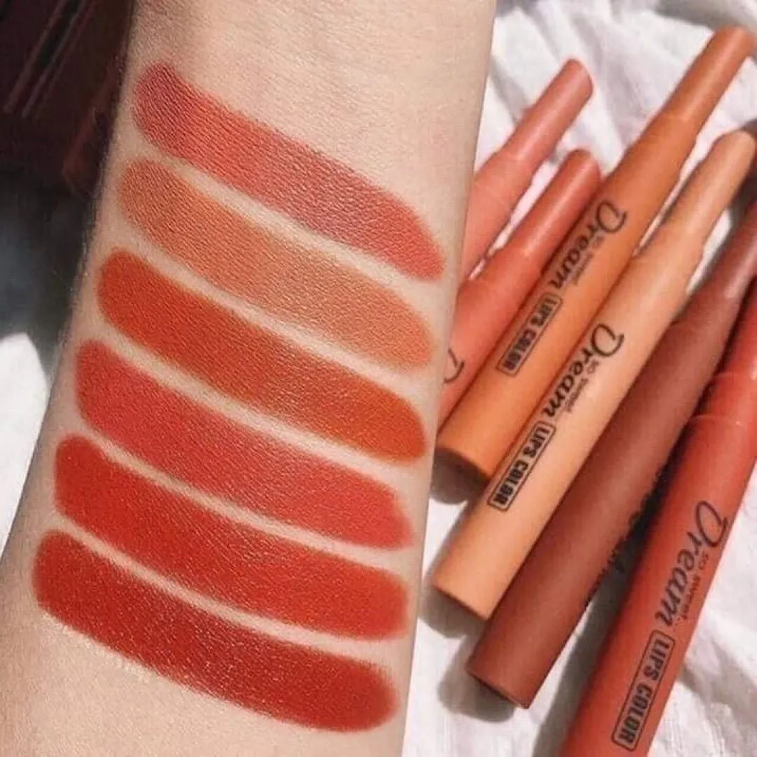 Heng Fang - 6 Color Refreshing Dream Velvet Lipsticks