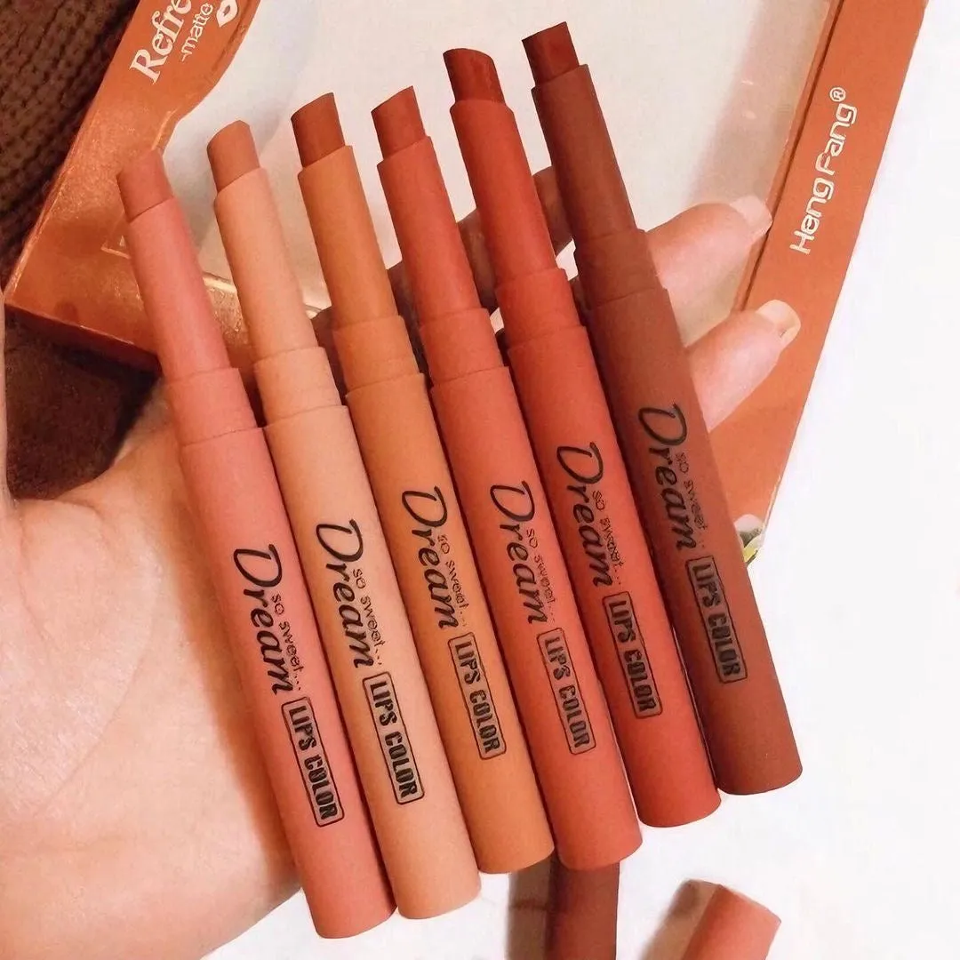 Heng Fang - 6 Color Refreshing Dream Velvet Lipsticks
