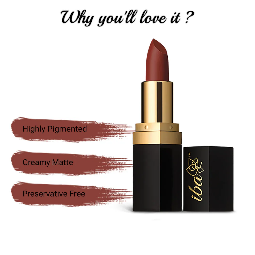 Iba Pure Lips Long Stay Matte Lipstick-M02 Mocha Shot