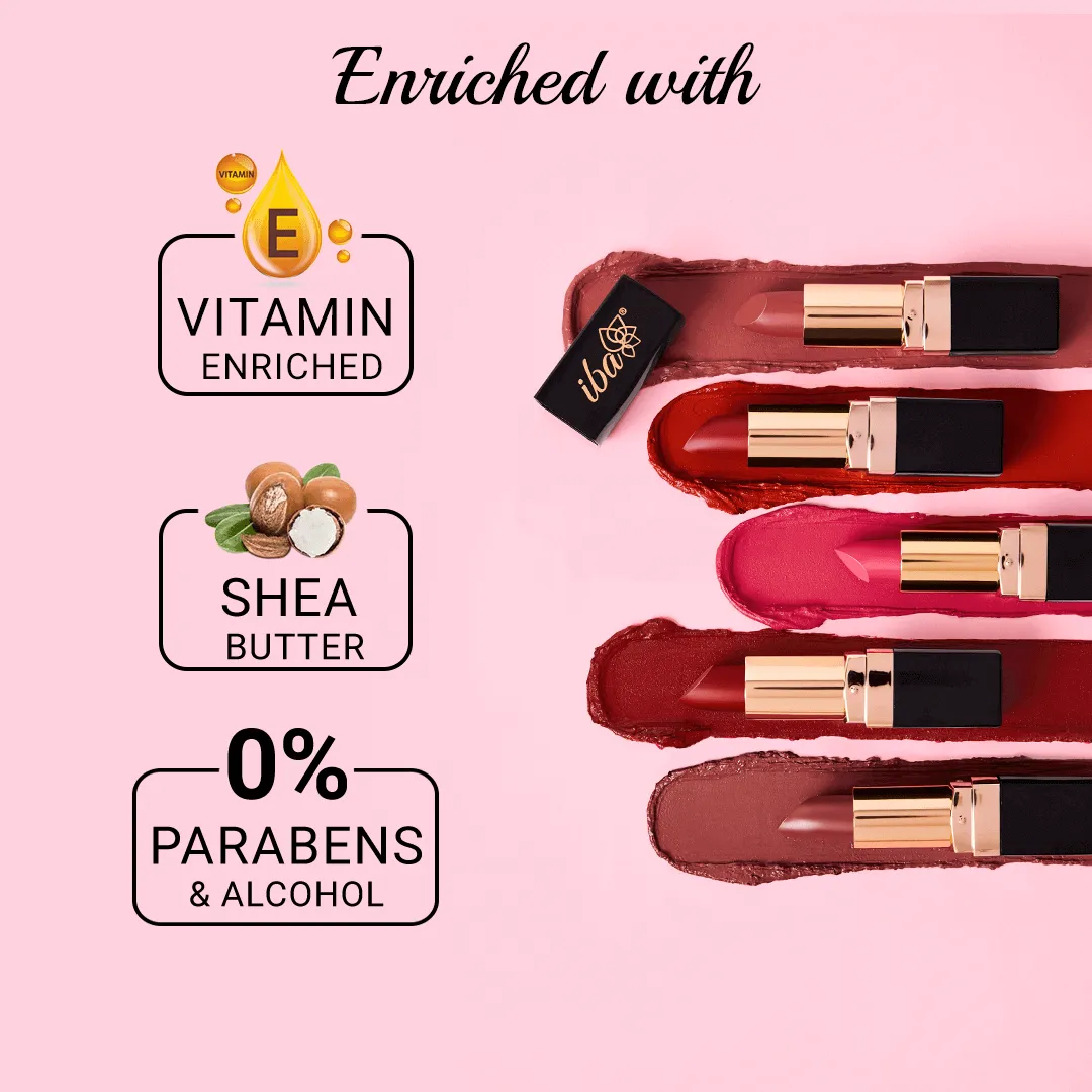 Iba Pure Lips Long Stay Matte Lipstick-M02 Mocha Shot