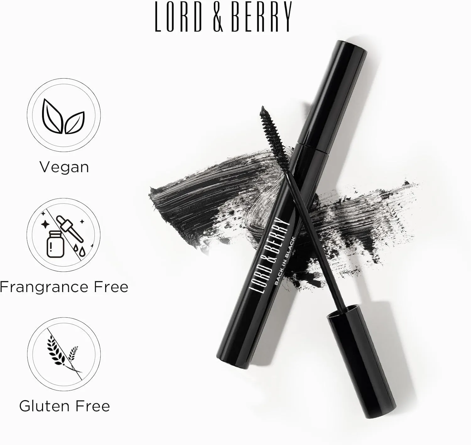 LORD & BERRY Back In Black Mascara, Black 22 ml