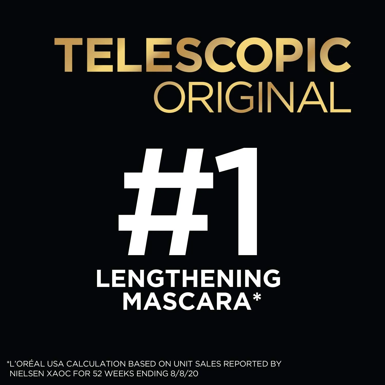 L'Oreal Paris Makeup Telescopic Original Lengthening Mascara, Carbon Black, 0.27 Fl Oz (Pack of 1)