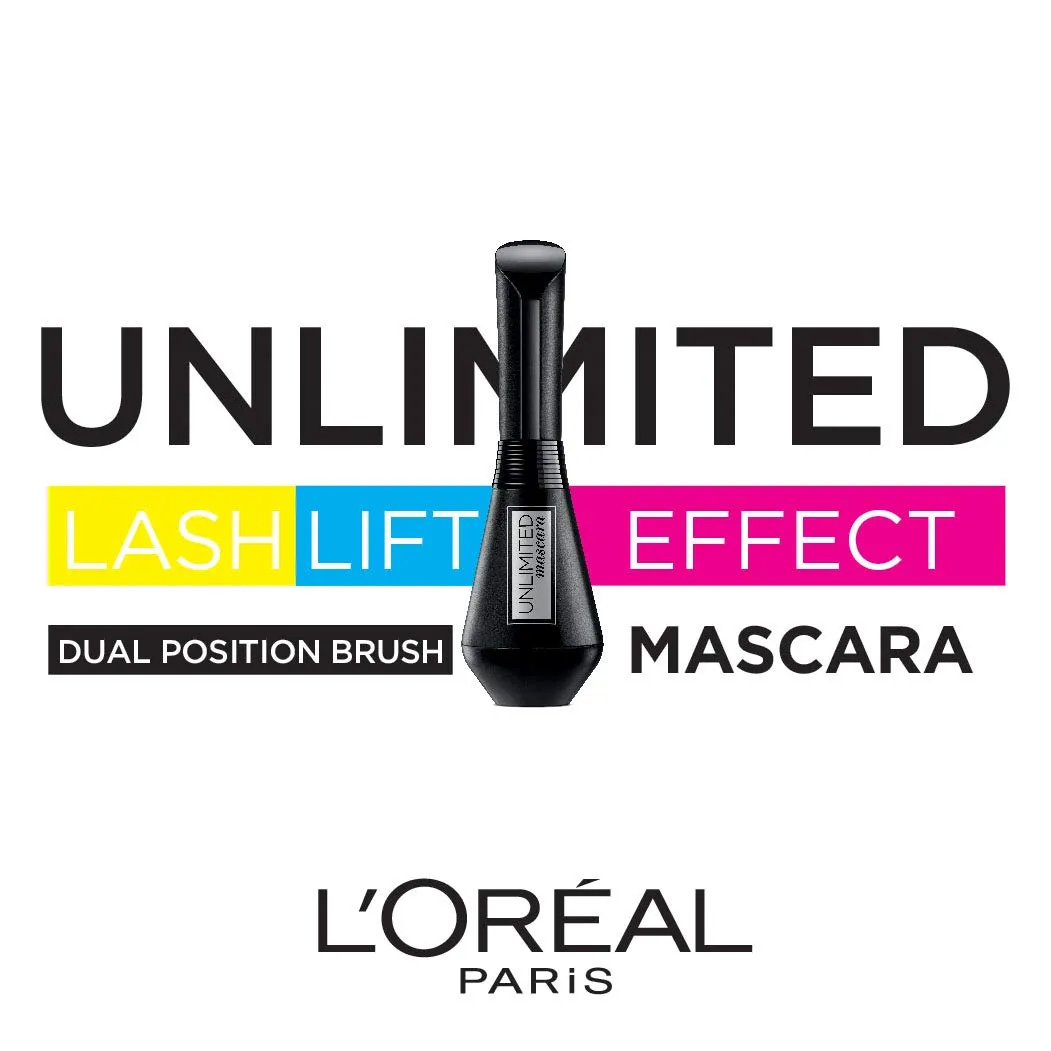 L'Oreal Paris Makeup Unlimited Lash Lifting and Lengthening Washable Mascara, Black Brown
