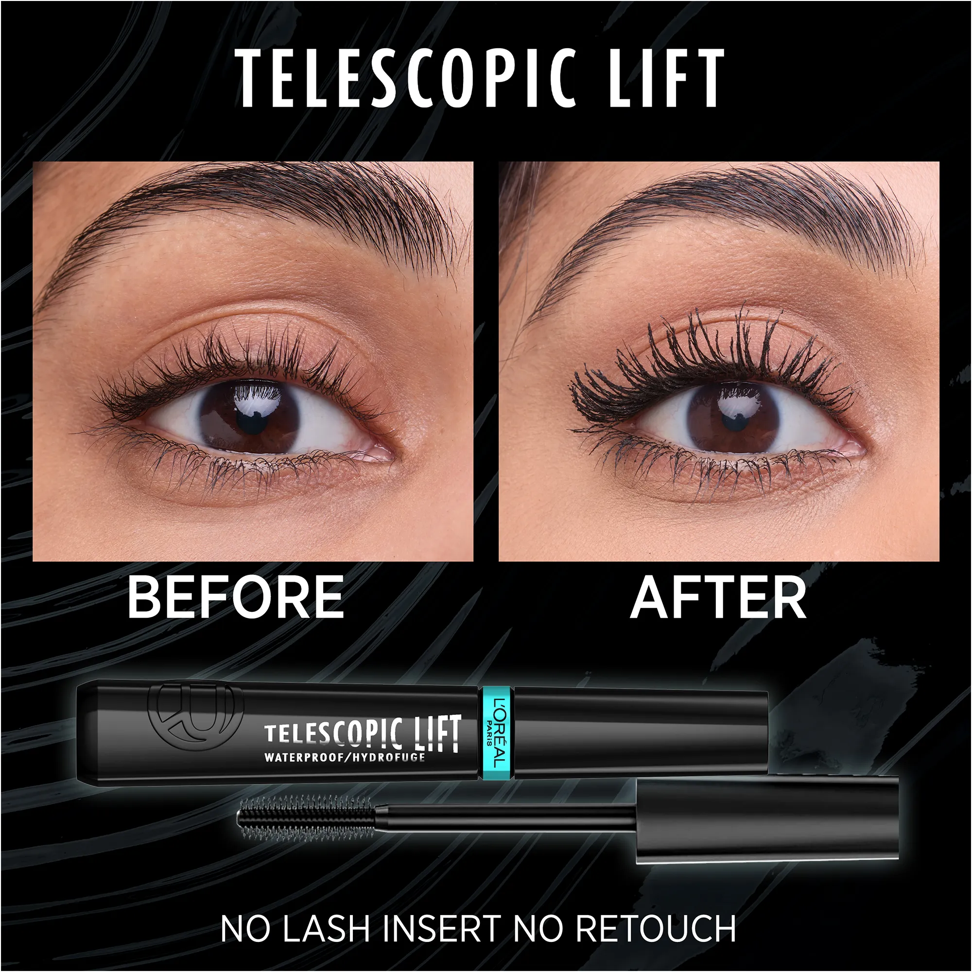 Loreal Telescopic Lift Black Waterproof Mascara