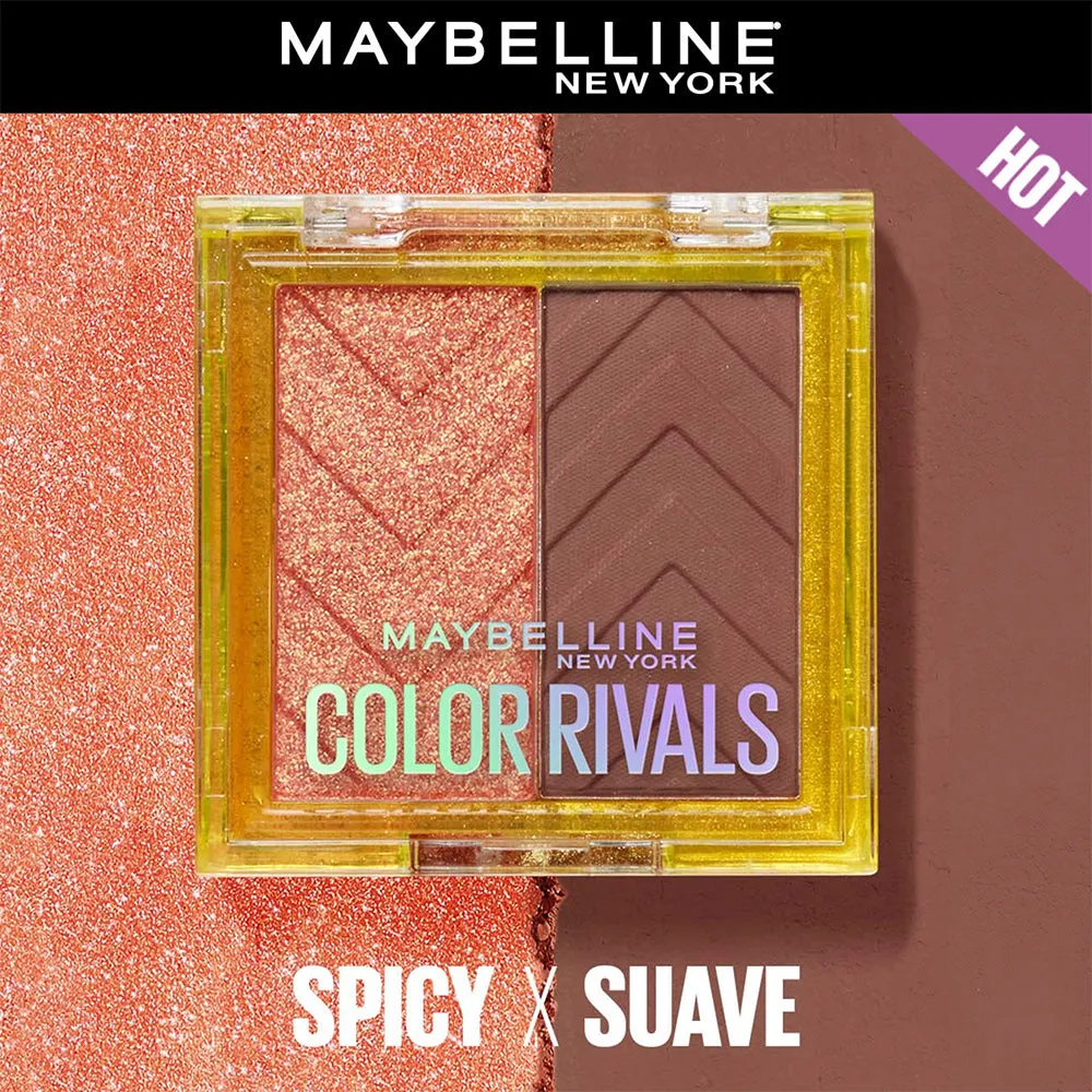 Maybelline Color Rivals Shadow Longwear Duo Eyeshadow Palette: Spicy x Suave , 3g