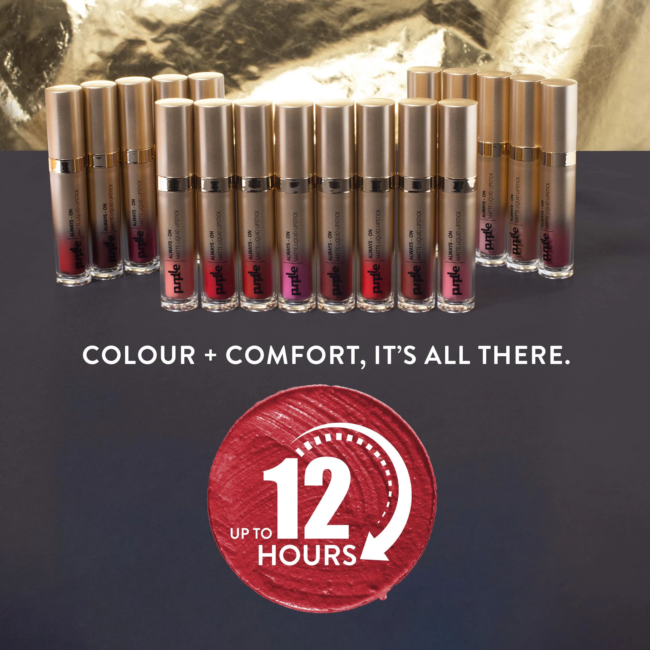 Purplle Always - On Matte Liquid Lipstick - Rustic Wine 12(6.5ml)