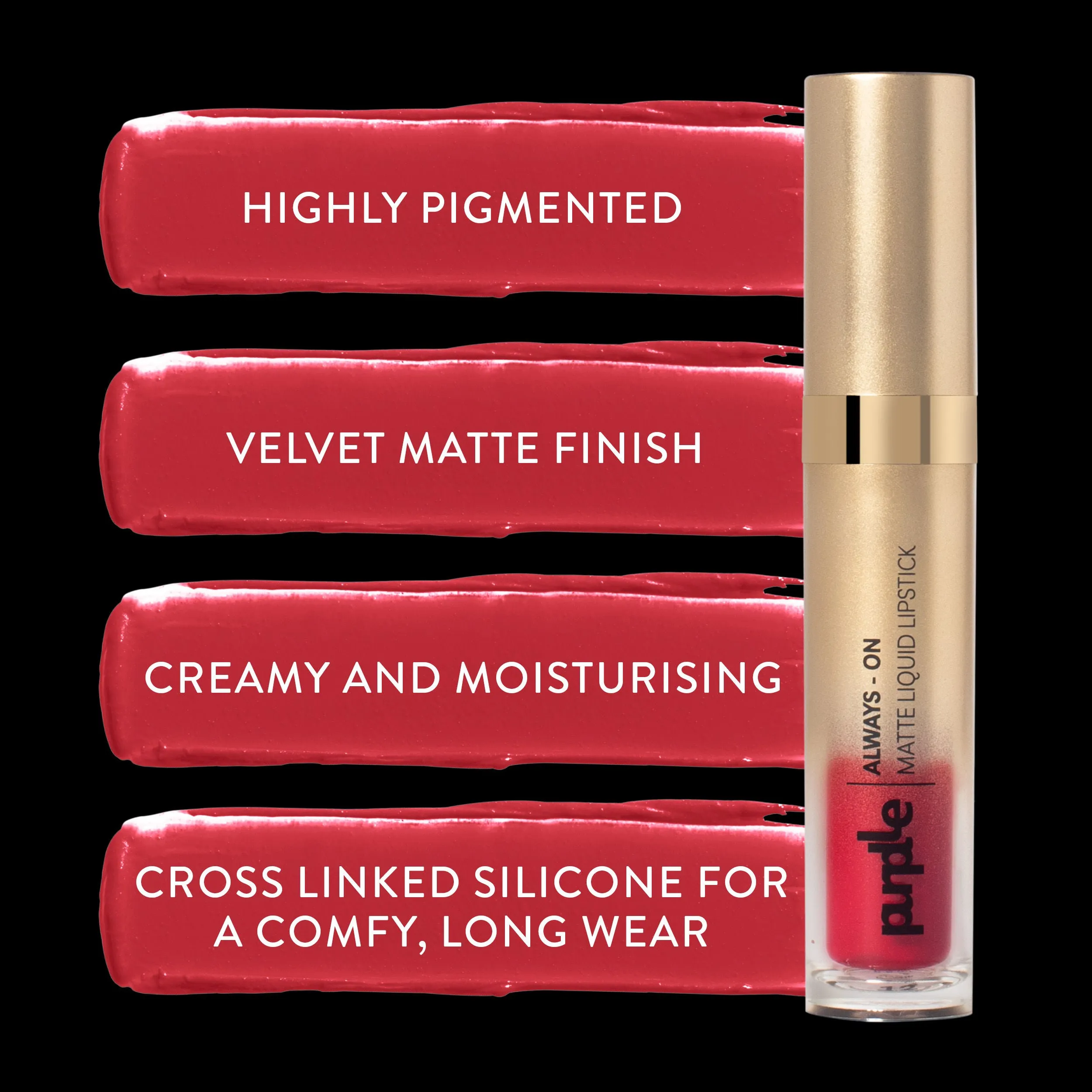Purplle Always - On Matte Liquid Lipstick - Rustic Wine 12(6.5ml)