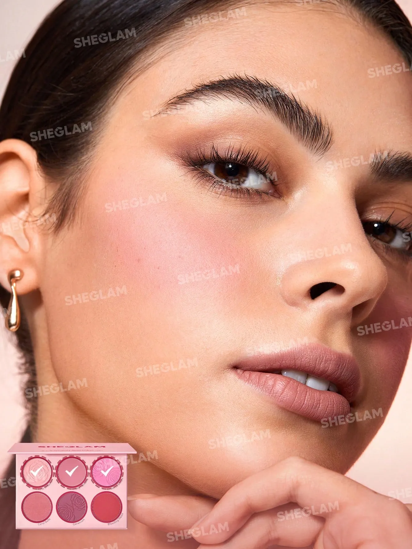 SHEGLAM Floral Flush Blush Palette 6-Color Pressed Powder