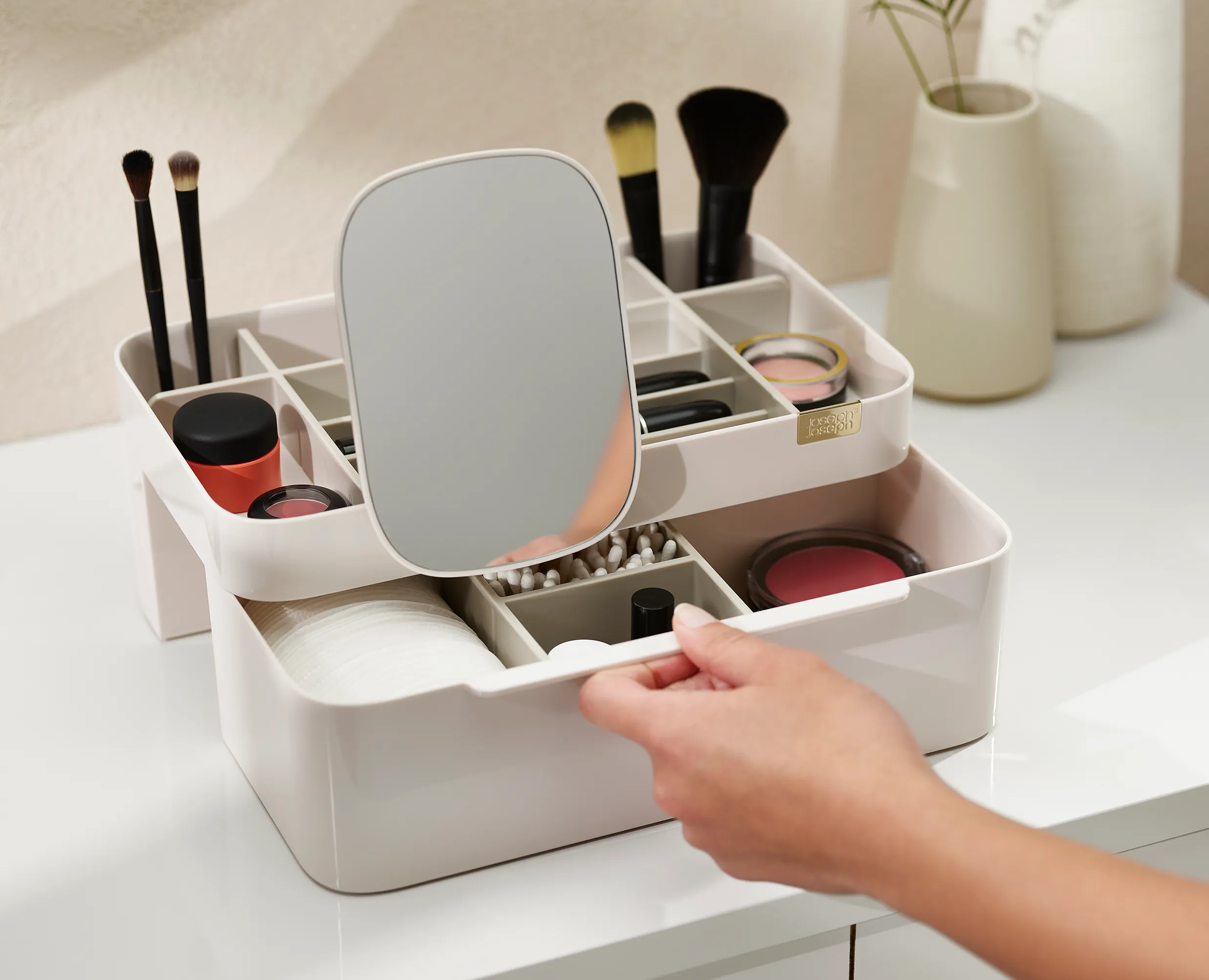 Viva Large Cosmetic Organiser with Removable Mirror